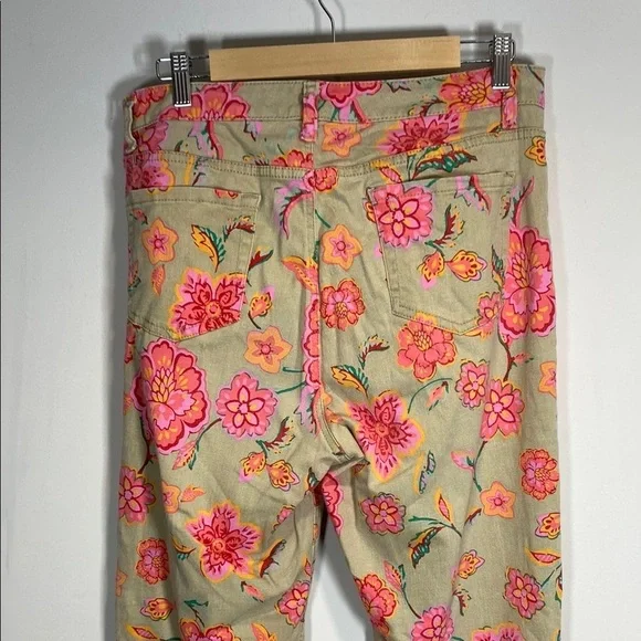 Jones New York Floral Ankle Pants - Pink and Tan - Picture 7 of 10